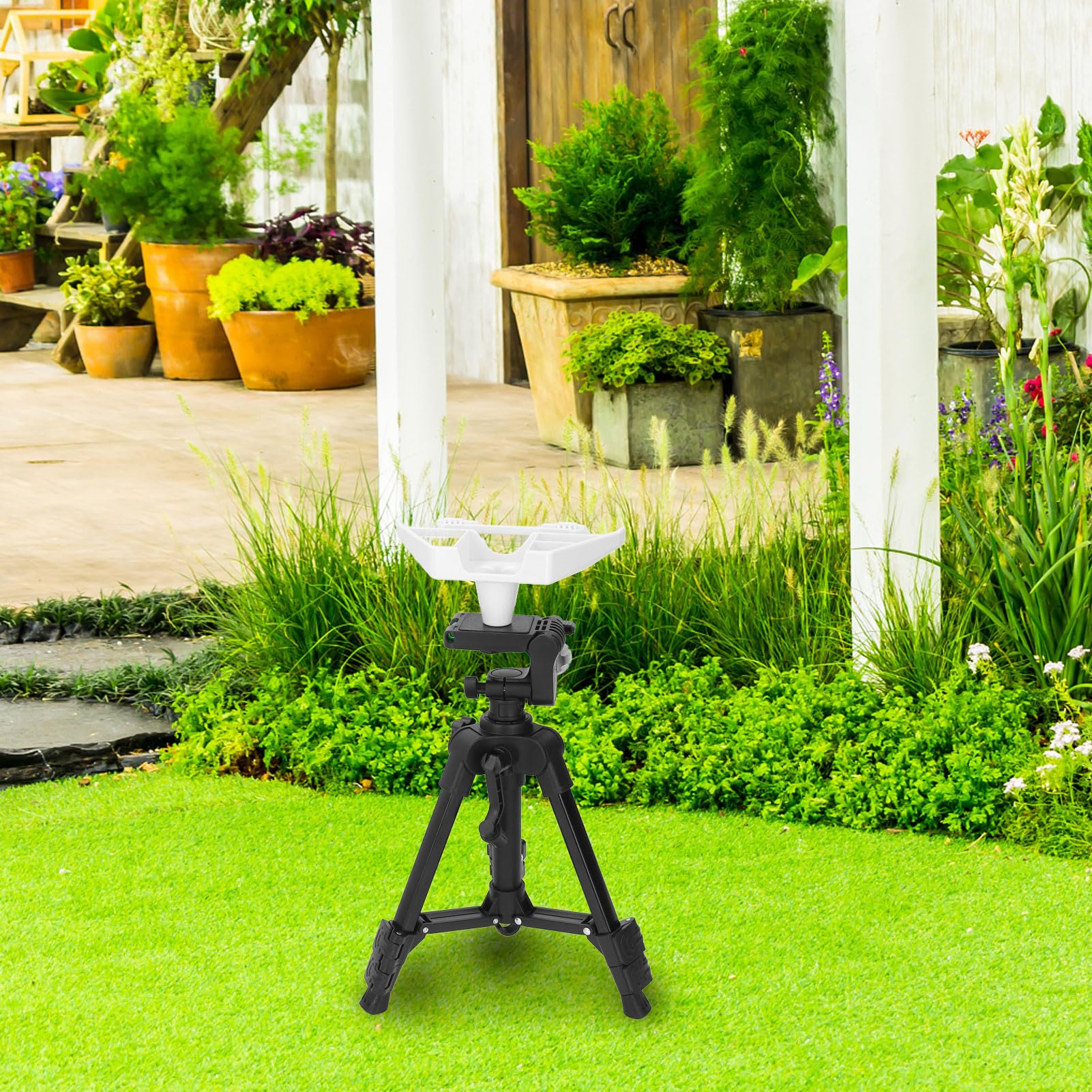 Jeffergarden Support de Trépied Satellite Portable, Support d'antenne Réglable, Construction Robuste en Aluminium, Idéal pour Une Installation sur Le Toit ou au Mur pour Une Mini Optimisation de la
