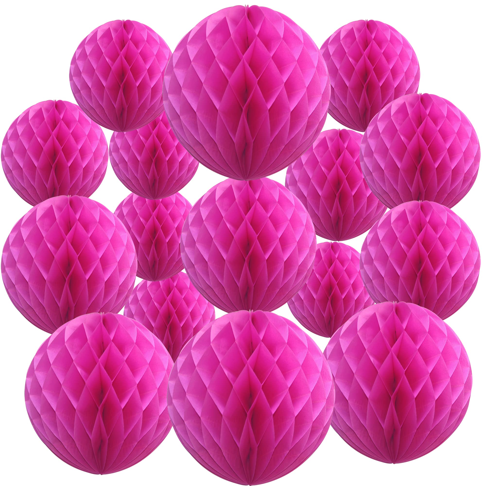 Time to Sparkle 16MIX Tissue Paper Honeycomb Balls Table Centrepiece Lantern Garland Wedding Decoration Rose Red