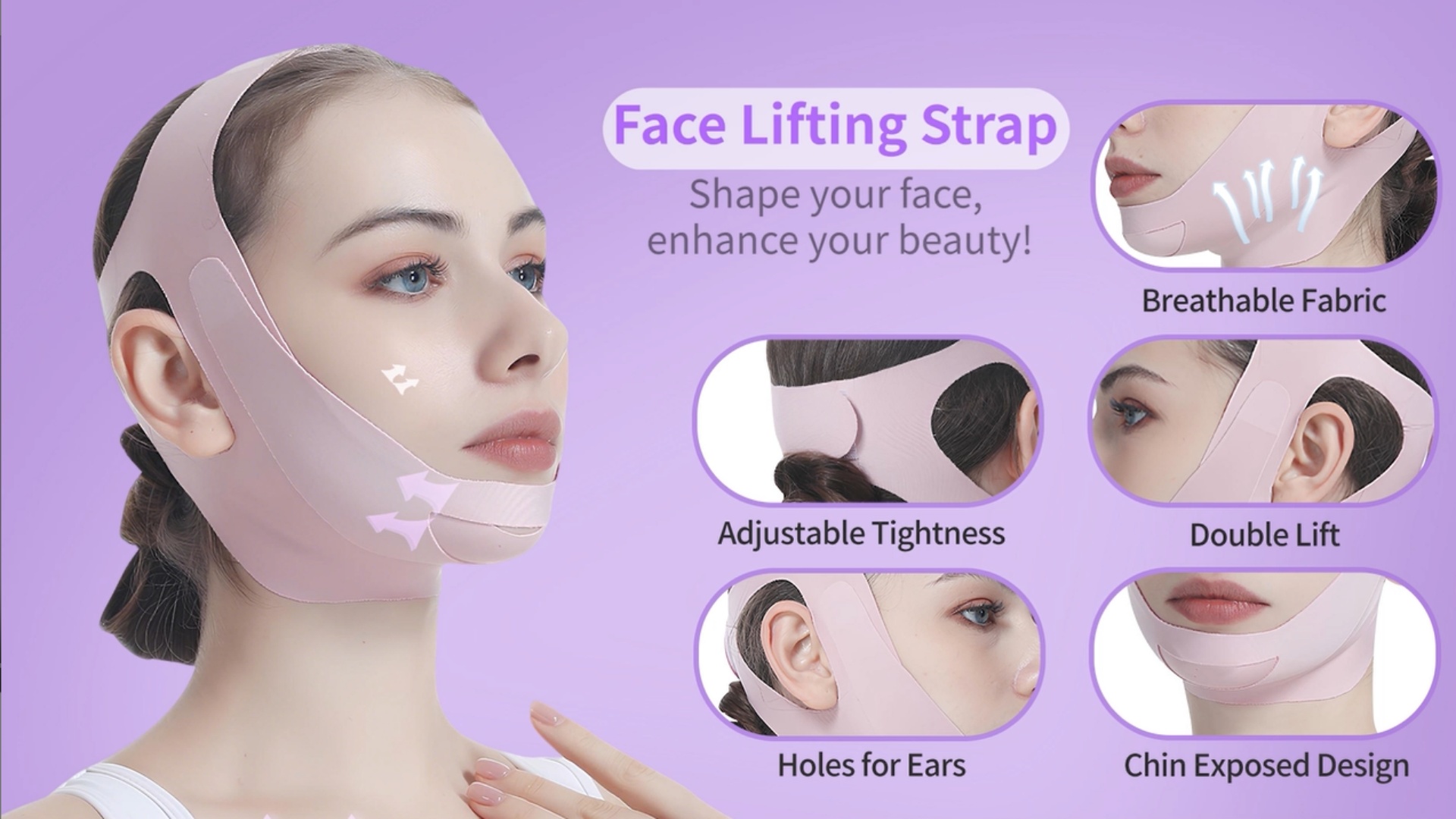Amazon.com: PRAVETTE Facial Lifting Belt - V Line Lifting Mask