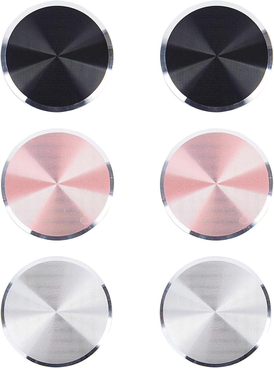 Plaques Métalliques Aimant Pour Support Téléphone Voiture - Lot De 4 Rondes Adhésives - Argent 4cm