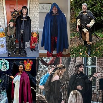 Medieval Velvet Hooded Cloak -Renaissance Hooded Cloak Halloween Costume Medieval Hobbit Halloween Costume Cape