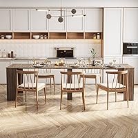 Vista 3 de SSLine Mesa de comedor rectangular extensible de 35 a 118 pulgadas, mesa de reuniones de conferencias súper larga para 6, 8, 12 personas, mesas