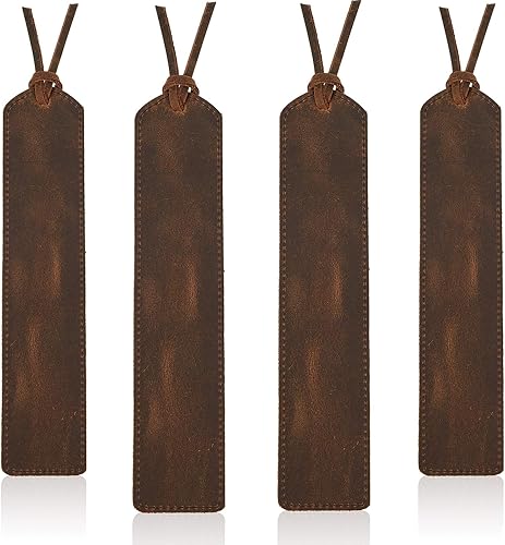 Outus Marcapáginas de cuero, marcador clásico de costura, marcadores de página de cuero para hombres, mujeres, niños, Halloween, Navidad, ratones,