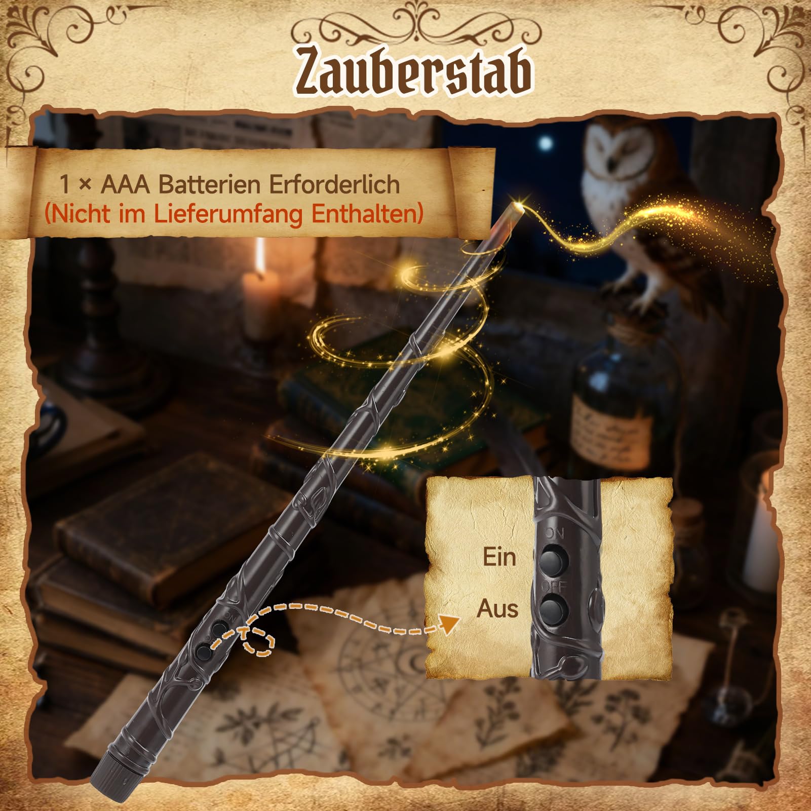 Schwebende Kerzen 24 Stück, Fliegende LED Kerzen mit Zauberstab Fernbedienung, Floating Candles, Warmes Licht Flackernde Hängende Kerzen für Weihnachten Halloween Party Campen Outdoor Deko