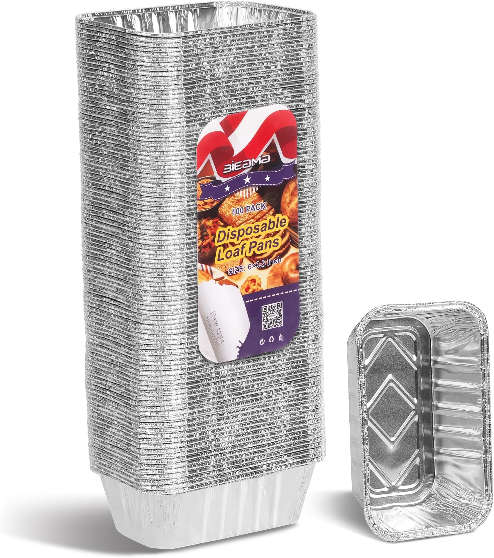 Spare Essentials (55 Pack) 1 Lb Aluminum Foil Mini Loaf