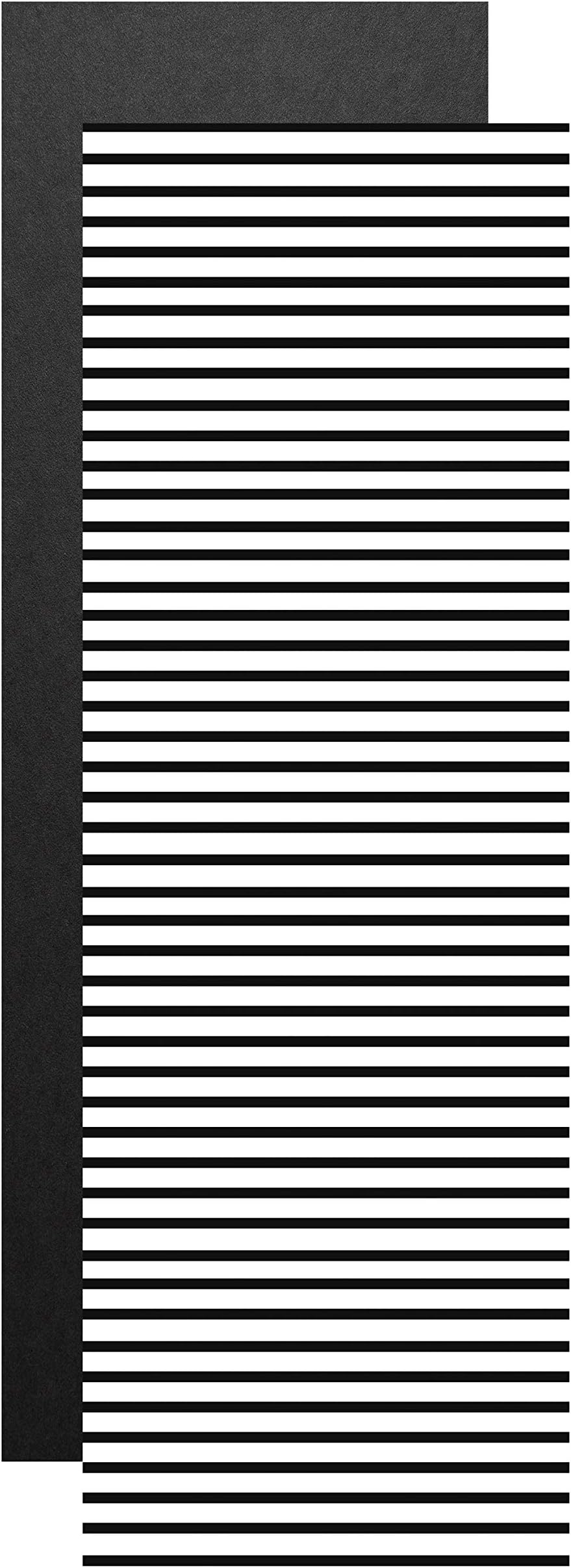 APPLIANCE ART Deluxe School Locker Magnetic Wallpaper, Decorative Panel That's Durable, Water Resistant, and Easily Wipeable (Black Pinstripe with Chalkboard)
