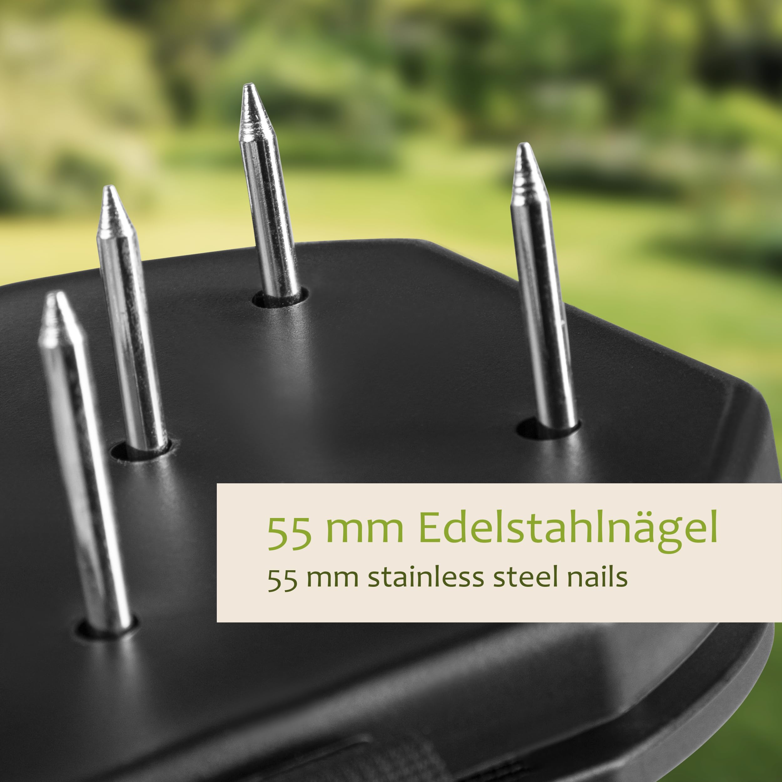 ONVAYA® Rasenlüfter-Schuhe ǀ Doppelsohle mit Federn ǀ passend für die Schuhgrößen 37 bis 47 ǀ mit verstellbarem Klettverschluss ǀ Nagelschuhe zur Rasenbelüftung