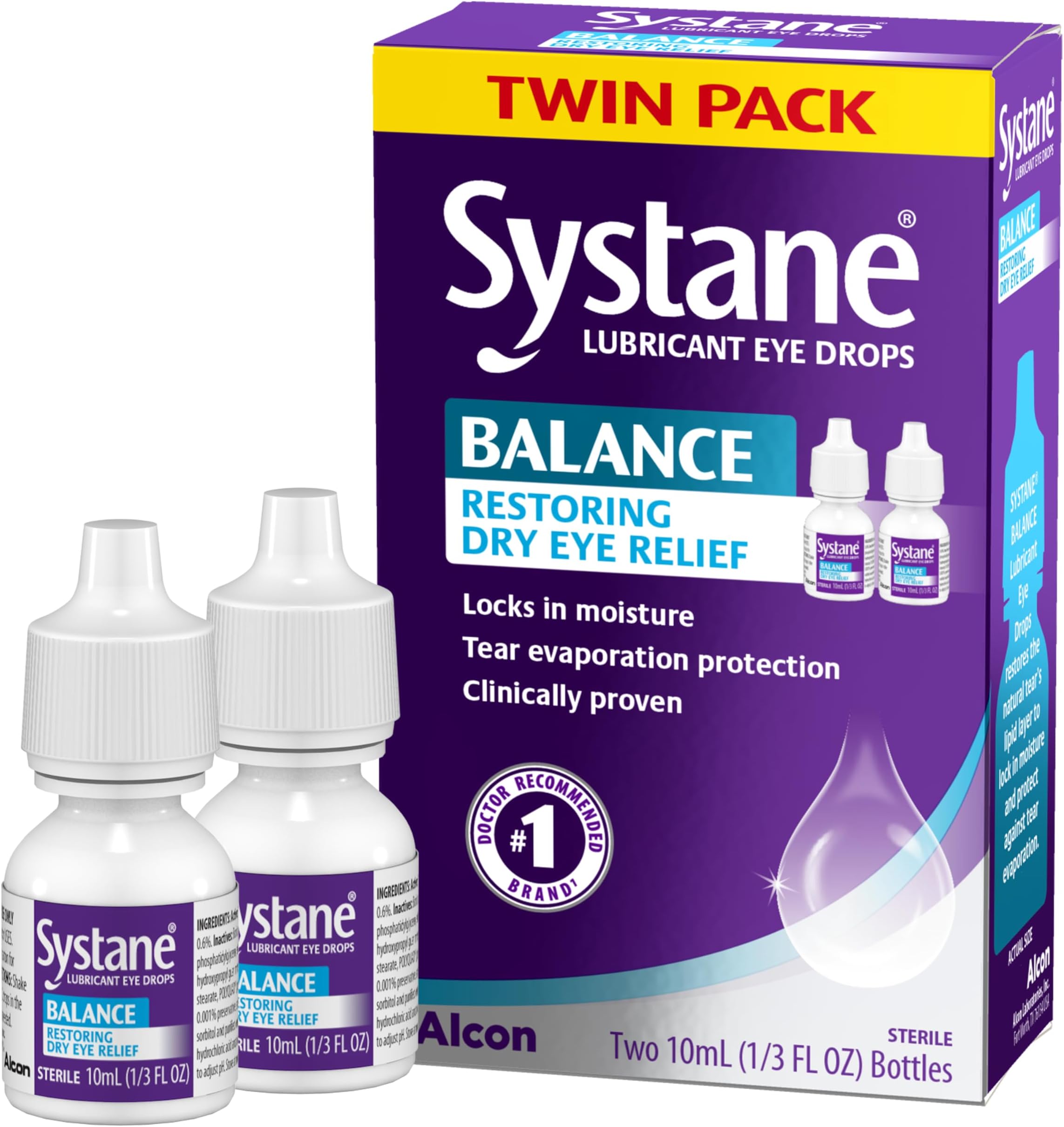 Balance Lubricant Eye Drops 2 Pack, 20 ML