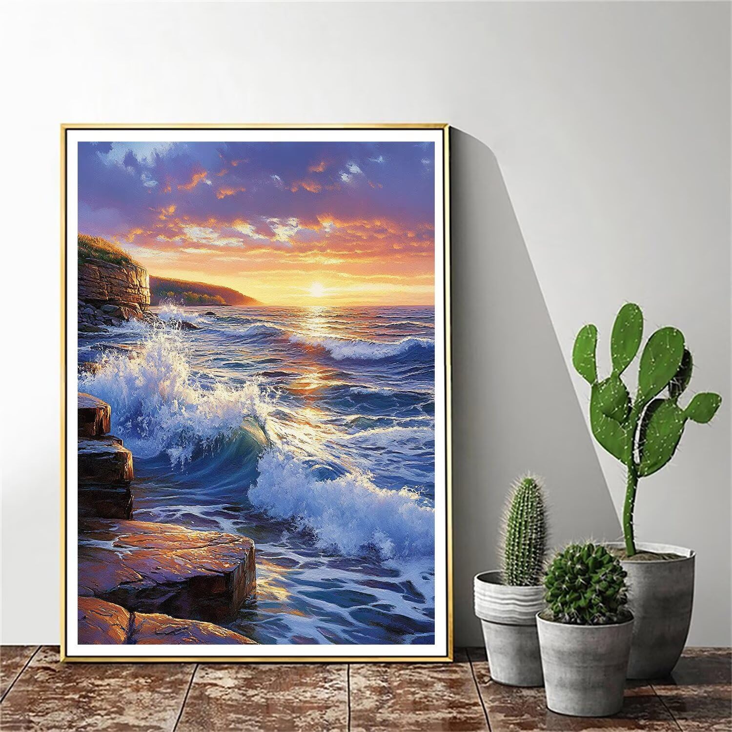 Pintar por Numeros Adultos pintar por numeros niños manualidades niños 10 años, DIY Pintar por Números de Pincel y Pintura acrílica Decoraciones para el Hogar Manualidades, sin Marco 60x80cm C-20