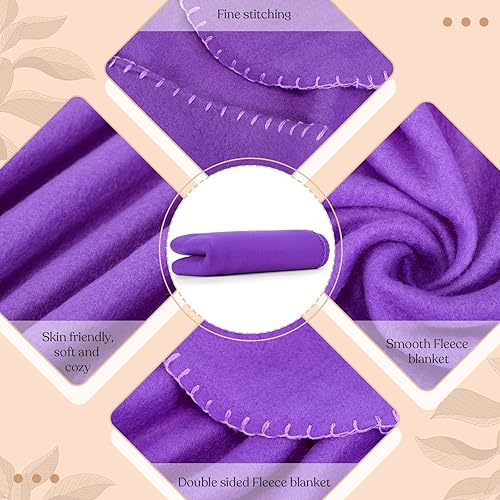 Miniatura 3 de Buryeah Paquete de 48 mantas de forro polar a granel de 50 x 60 pulgadas, suaves, acogedoras, ligeras para sofá, cama, habitación, viajes al aire