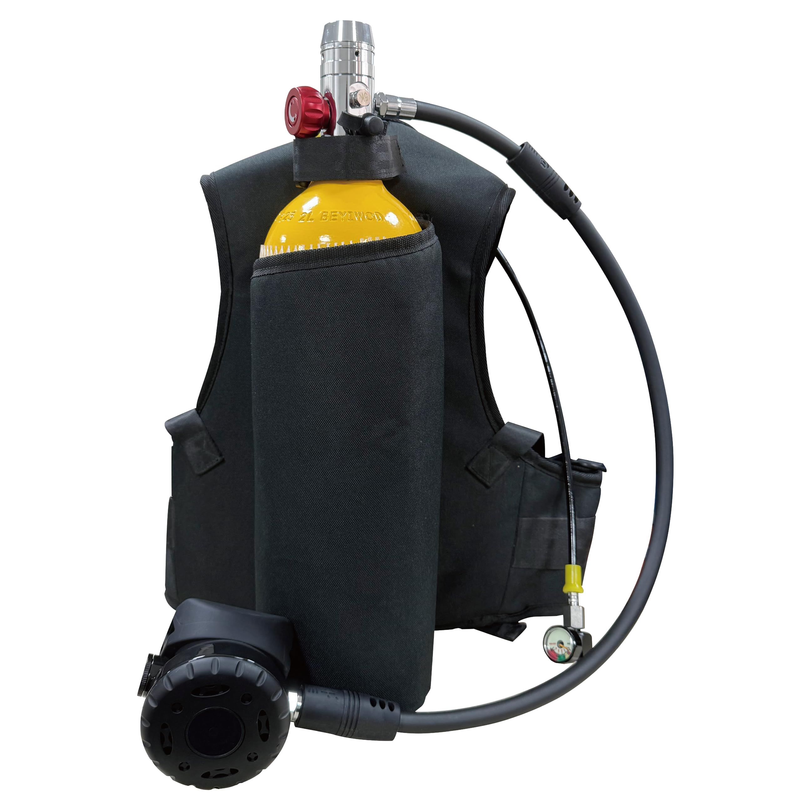 YIYADECO 2L Scuba Tank Kit, Mini Scuba Tank with Backpack and Regulator, 25-30 Minutes Diving Time, Portable Diving Set, Reusable Diving Cylinder Kit