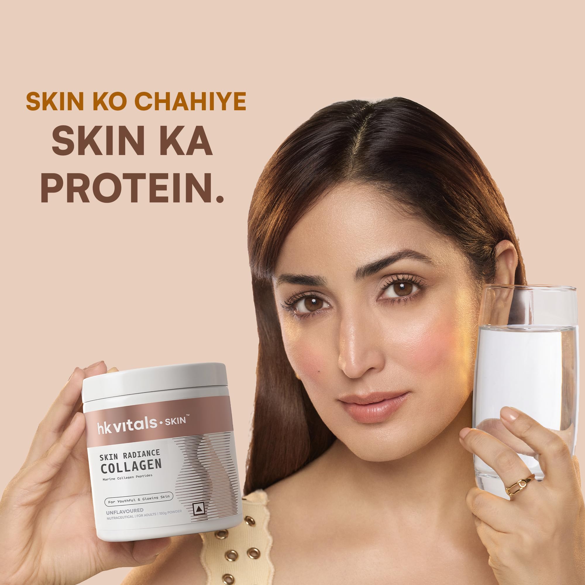 hk vitals Skin Radiance Marine Collagen Supplement Powder, Unflavoured,150g — Amazon image 2