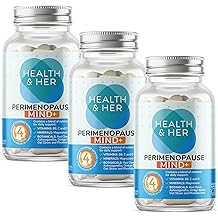 الصحة ومكملات العقل + فترة ما قبل انقطاع الطمث للنساء - مع البرسيم الأحمر، أشواغاندا، جينجكو بيلوبا - إمداد لمدة 3 أشهر، 90 كبسولة - نباتي وخالي من الغلوتين