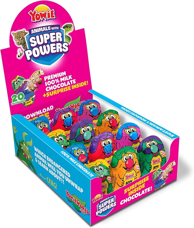 Yowie Milk Chocolate with Collectable Toy, 12 x 28 Grams Pantry Food & Drinks