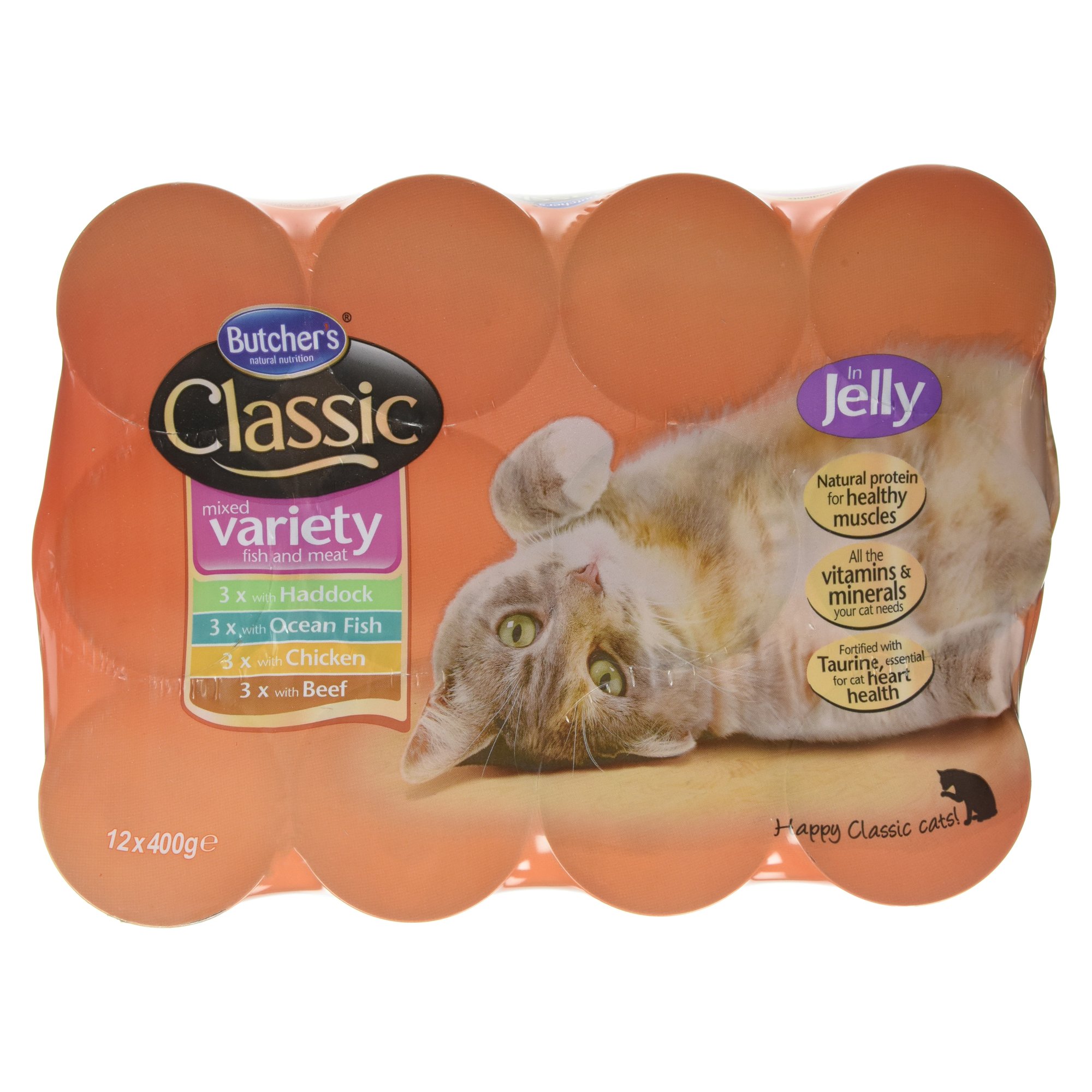 Butcher's Classic Mixed Variety Fish and Meat in Jelly, 12 x 400g