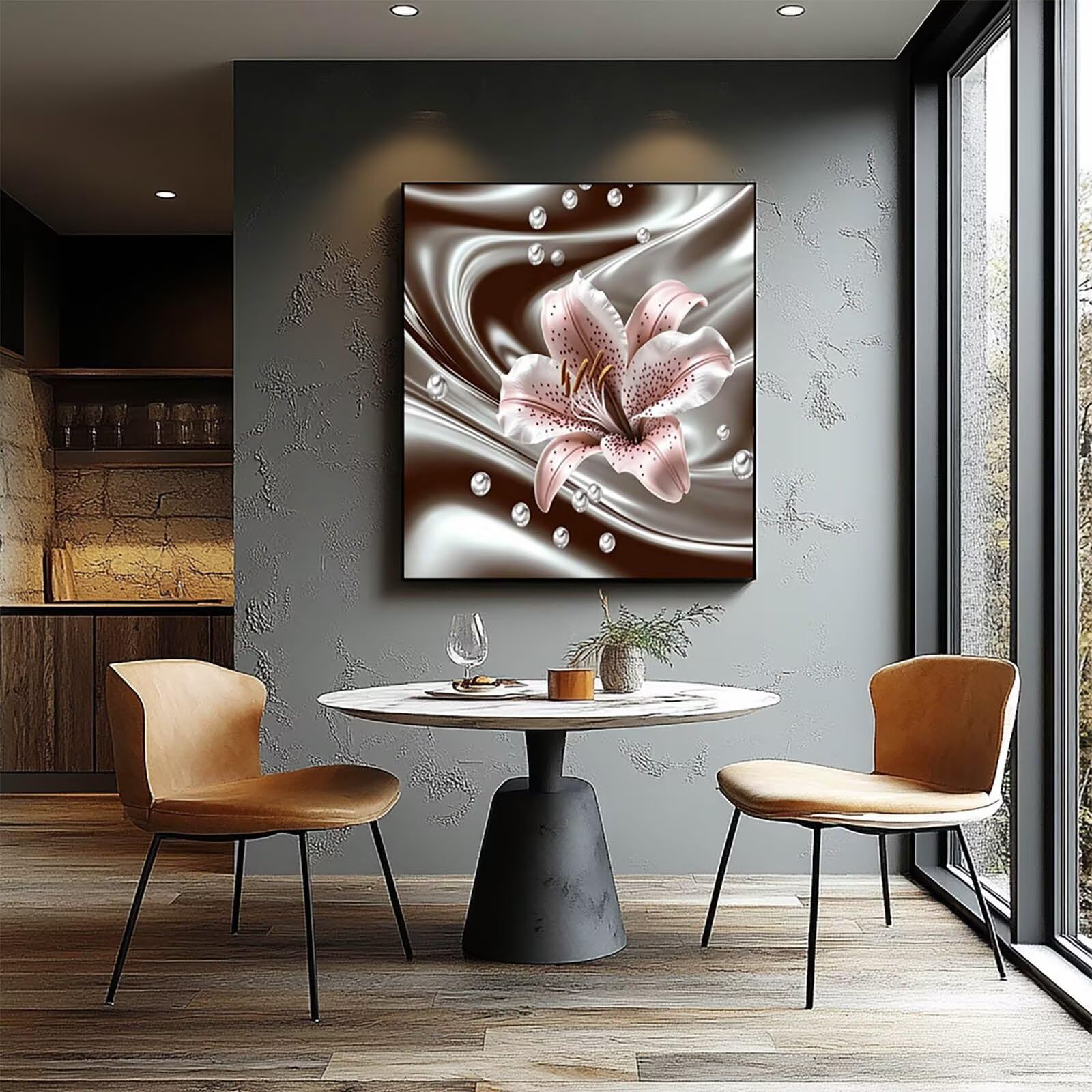Malowanie według liczb, roślina dla dorosłych, zestaw "zrób to sam", obrazy ścienne z płótnem, 100 x 135 cm, zestaw pędzli, malowanie według numerów, dekoracja pokoju, prezent dla kobiet, model 7229