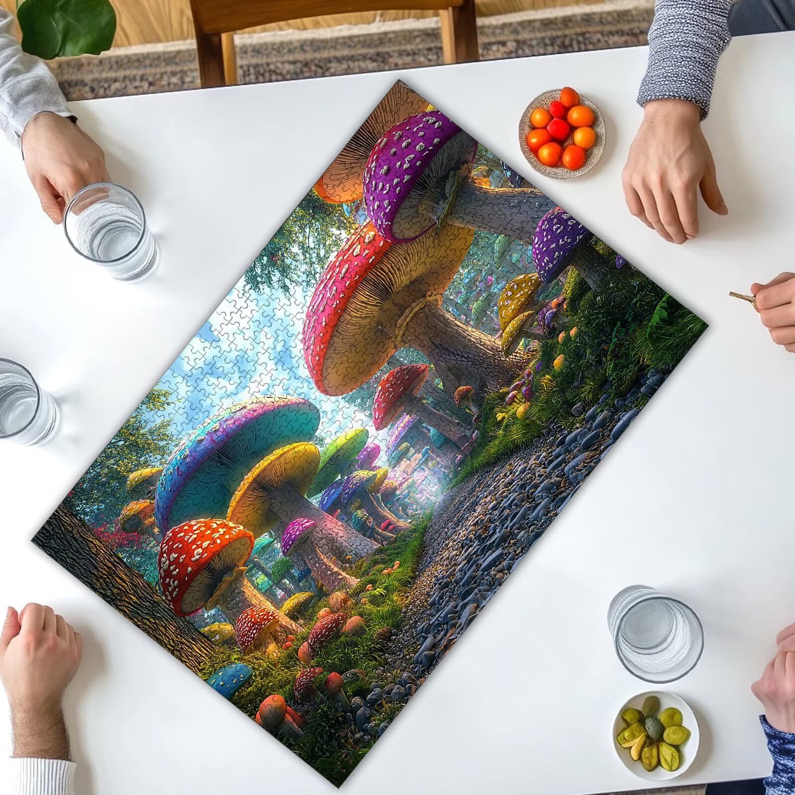 Puzzle 5000 sztuk grzybów, fantazyjne puzzle 5000 sztuk dla dorosłych i nastolatków, drewniane puzzle z wykwintnym opakowaniem, rodzinne gry edukacyjne, dekoracje domu, prezent dla dorosłych-2219