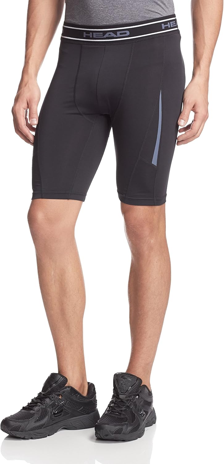 HEAD Men's Dynamic Training Compression Shorts, Black, Small Amazon