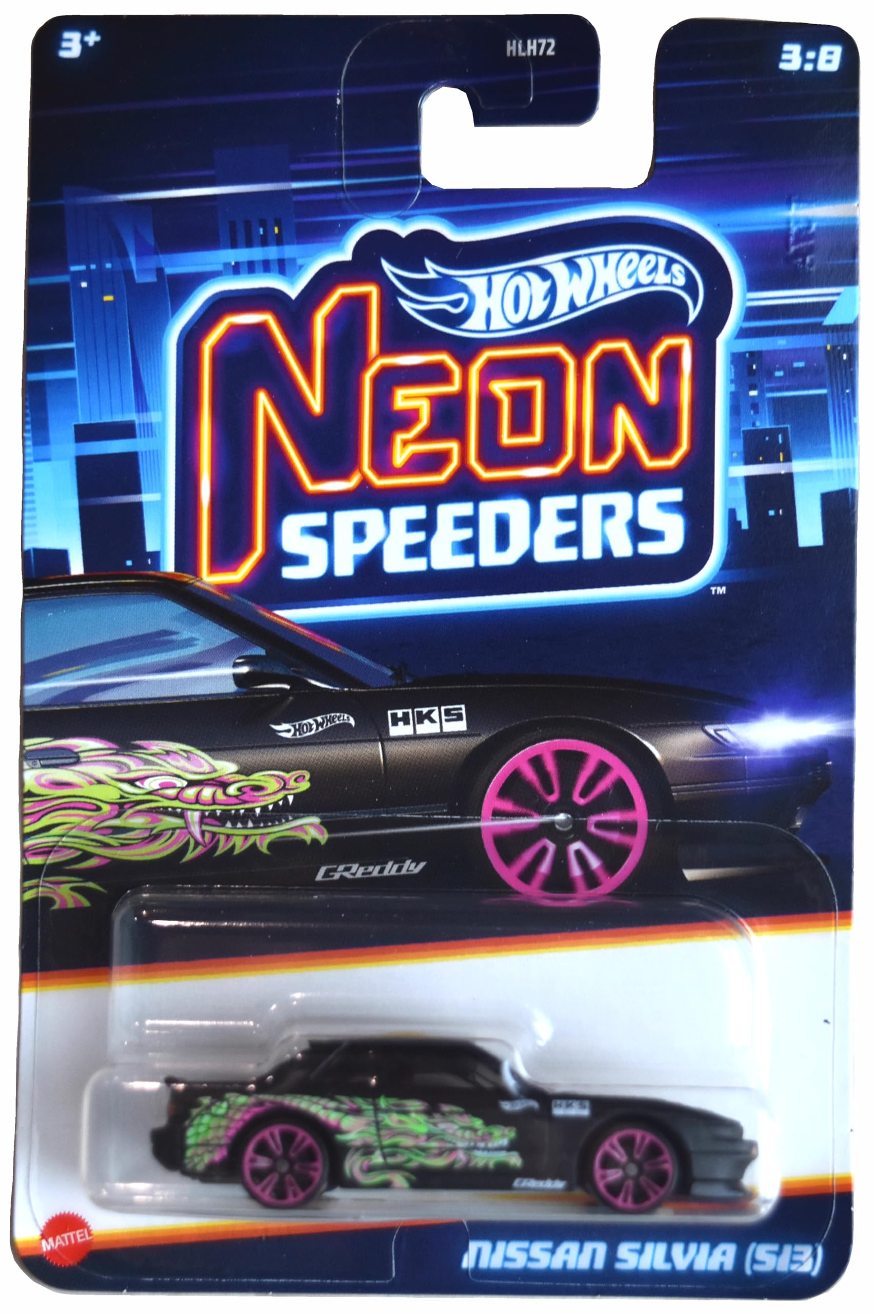Amazon.com: Hot Wheels Nissan Silvia, Neon Speeders 3/8 [Black
