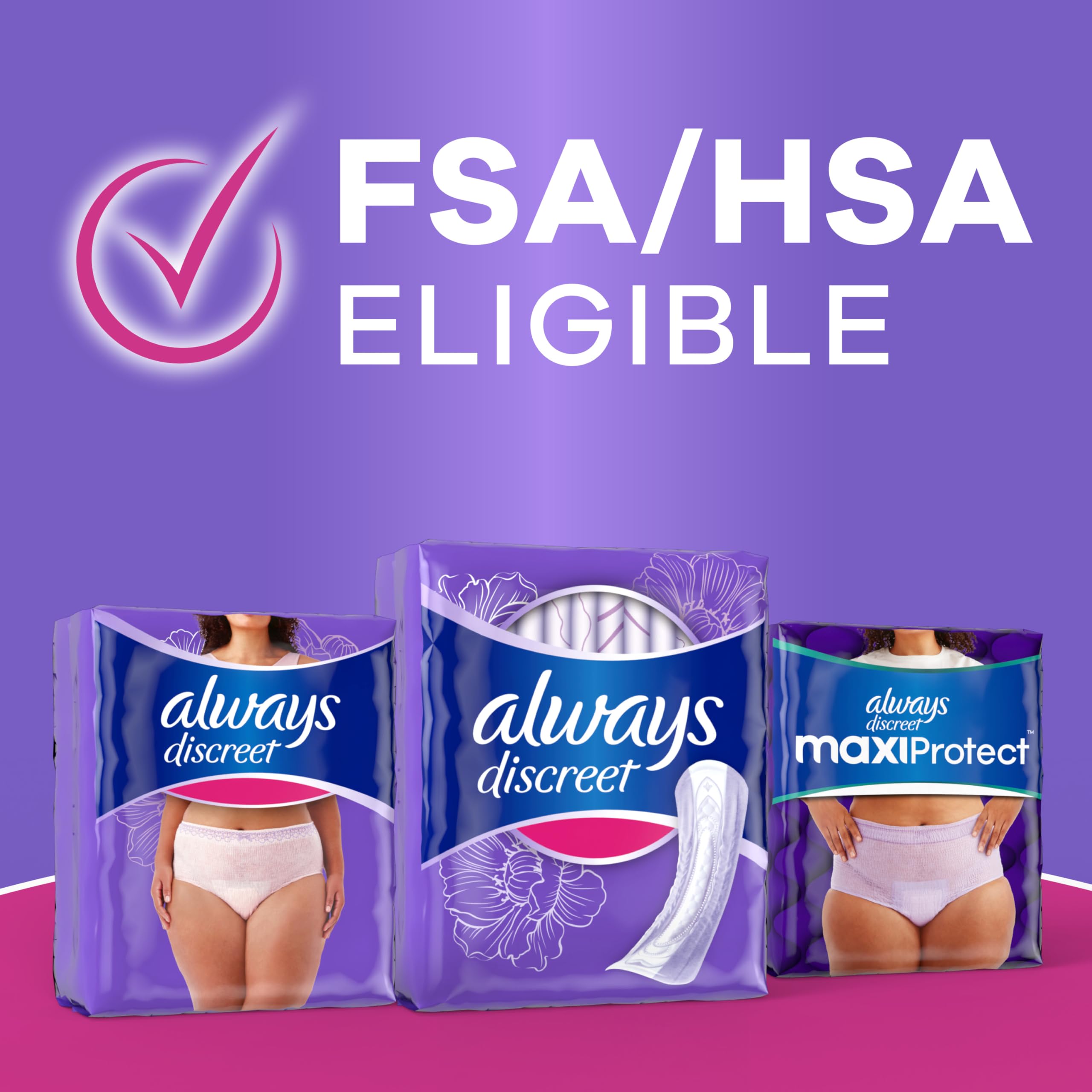 Always Discreet Ultimate Extra Protection Inkontinenz- und Postpartum-Einlagen für Erwachsene, schnell trocknend, 26 Stück x 4 Packungen (insgesamt 104 Stück)