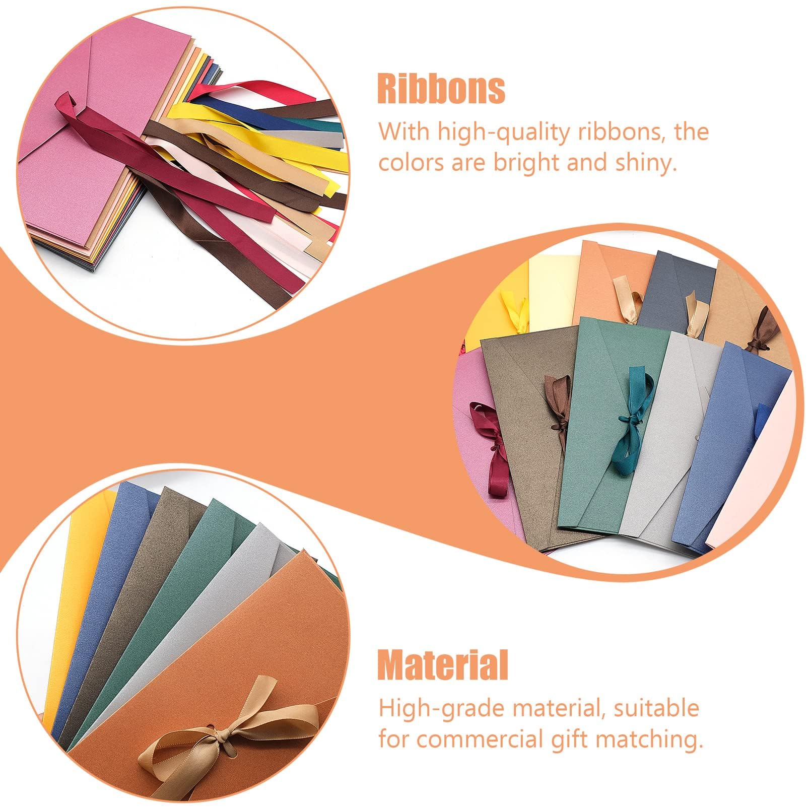 11 Buste Di Carta Kraft Colorate Con Fiocco - Per Inviti, Matrimoni, Compleanni E Lettere - Foto 4