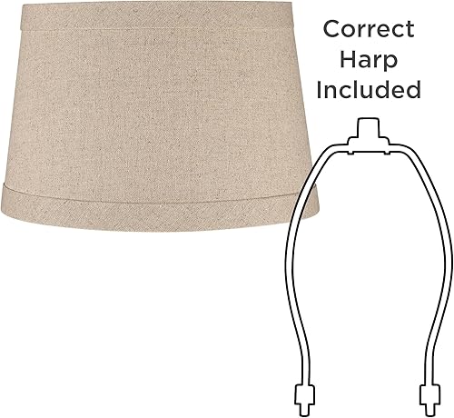 Miniatura 6 de Juego de 2 pantallas de lámpara de tambor cónico de tapa dura, tamaño natural, pequeña parte superior de 10 pulgadas x 12 pulgadas de parte inferior