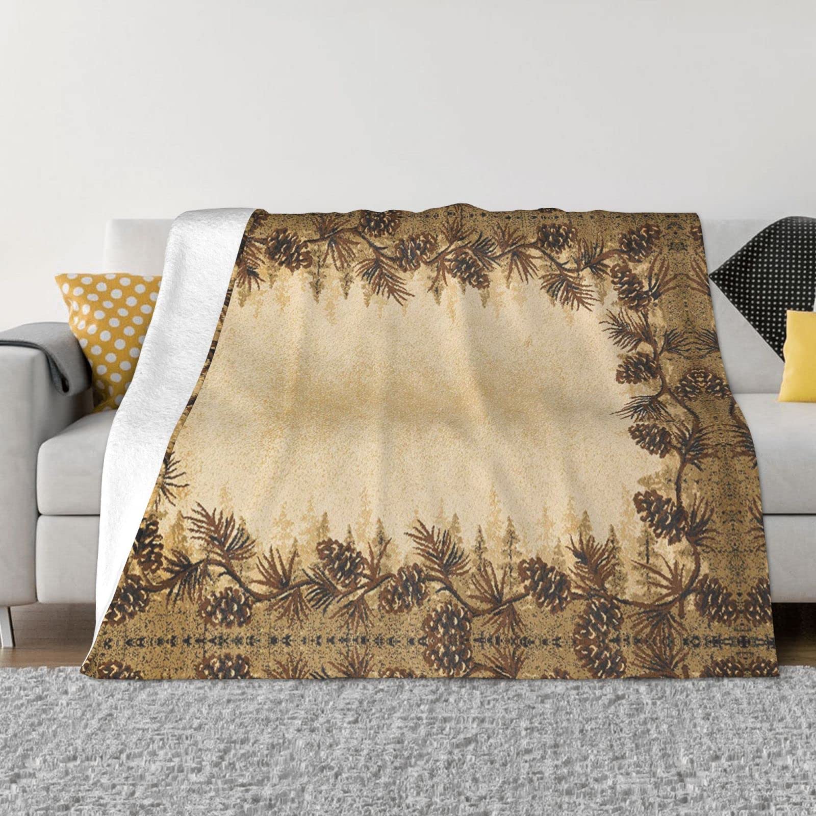 Couverture douce en flanelle plaid de lit et de canapé quatre saisons