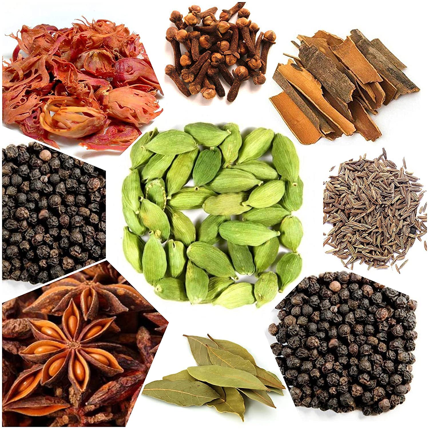 Dry Fruit Hub Whole Spices Combo Pack 650 Grams (Lawang 100gms,elaichi 100gms,dalchini 100gms,Shahi jeera 100gms,Starflower 50gms Bay Leaves 50gms) Whole Gram Masala Biryani Masala (B07NQGXQ48) Amazon Price History, Amazon Price Tracker