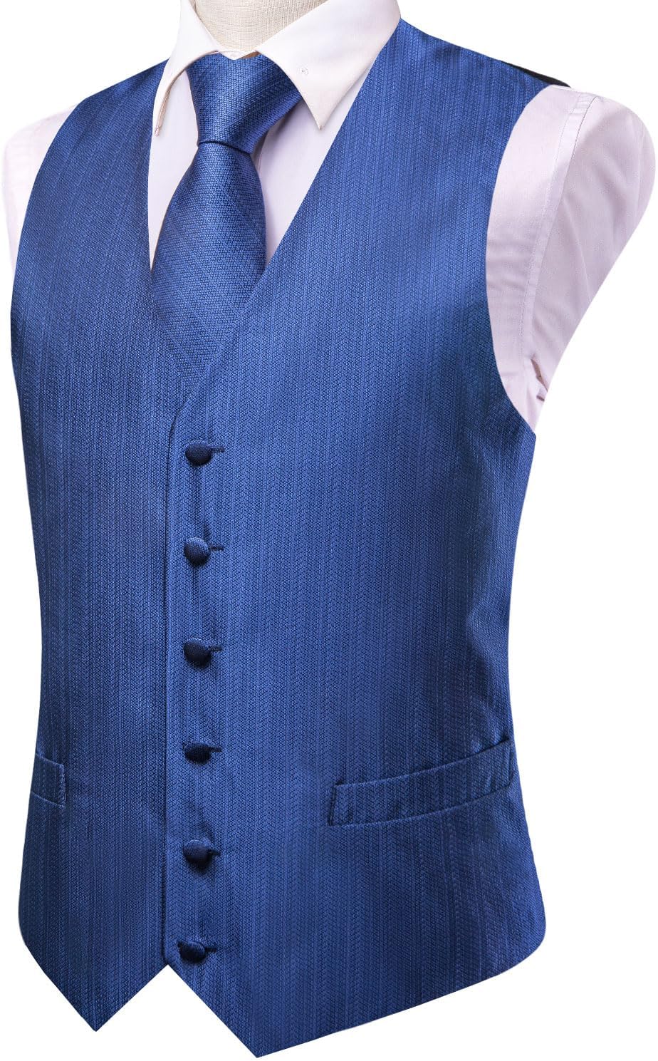 Dubulle Mens Vest and Tie Set Paisley Floral Waistcoat Neckties for Men Lapel Pin Clip Set Wedding Business - Image 6