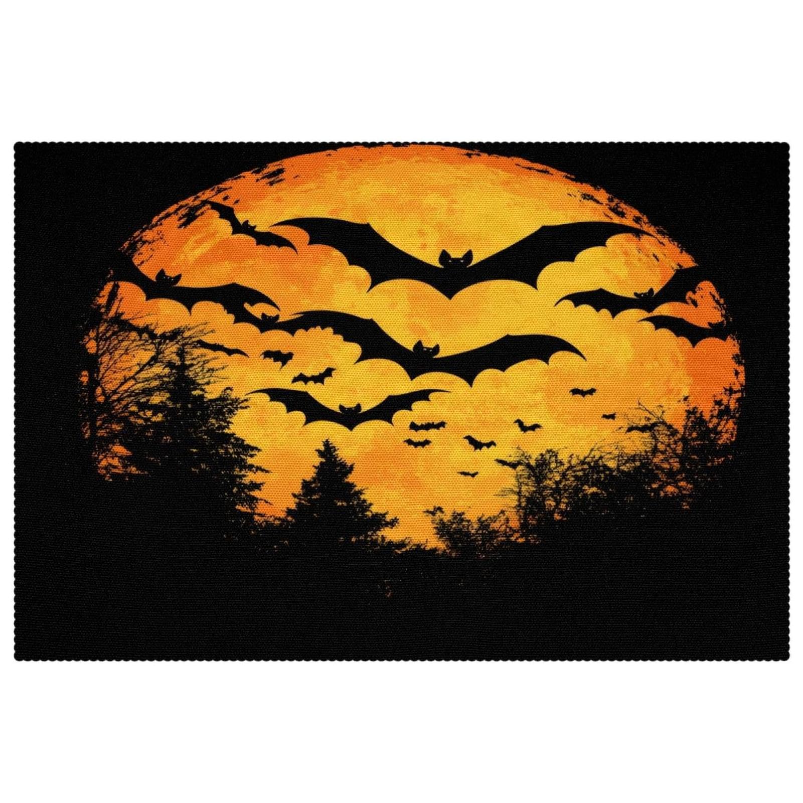 Set de table salle à manger chauve-souris antidérapant résistant chaleur lot de 6