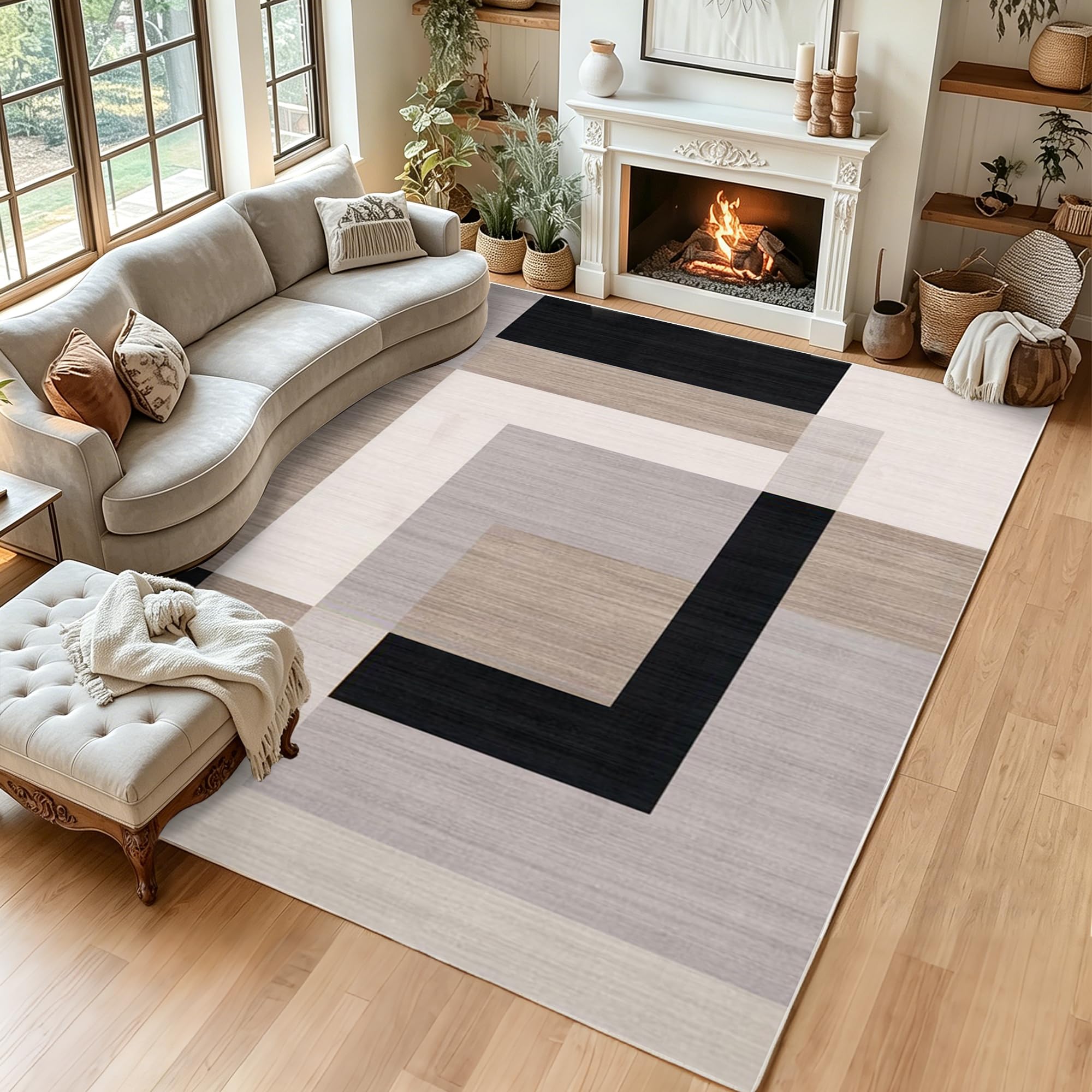 Tapis de Salon Antidérapant 150x210 cm : Fini les Taches et les Glissades