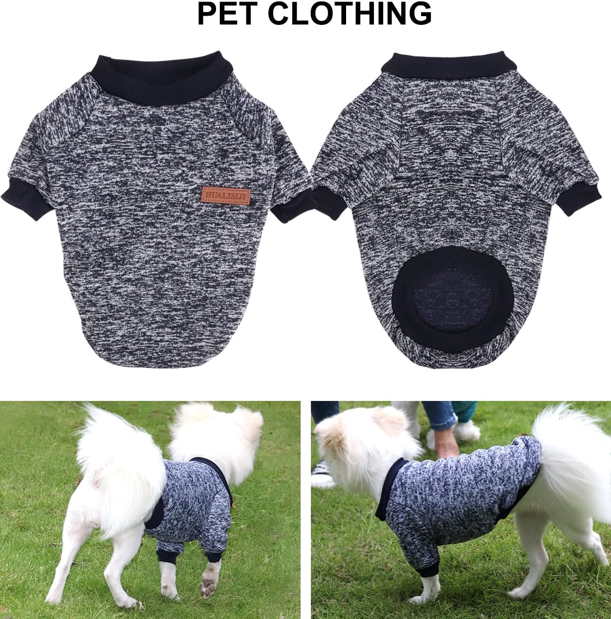 HuaLiSiJi Dog Jumper Small Dog Hoodie Sweatshirt Chihuahua Jumper Christmas Sweater Fleece Inside Soft Cozy - Image 3