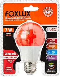 Foxlux Lâmpada LED Bulbo 7W Vermelha Bivolt - Efeito Decorativo