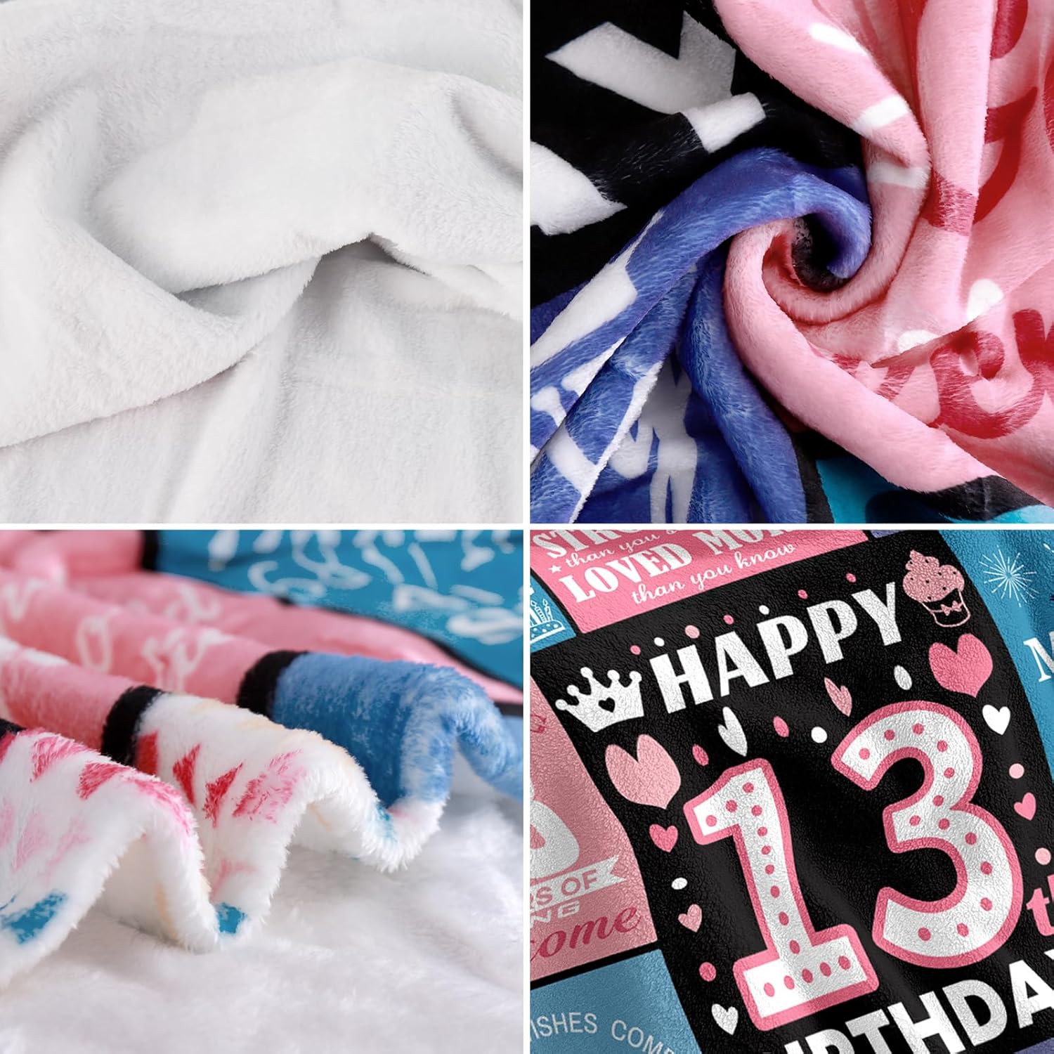 13th Birthday Blanket Gifts for 13 Years Old Girl, 13 Year Old Girl Birthday Gifts
