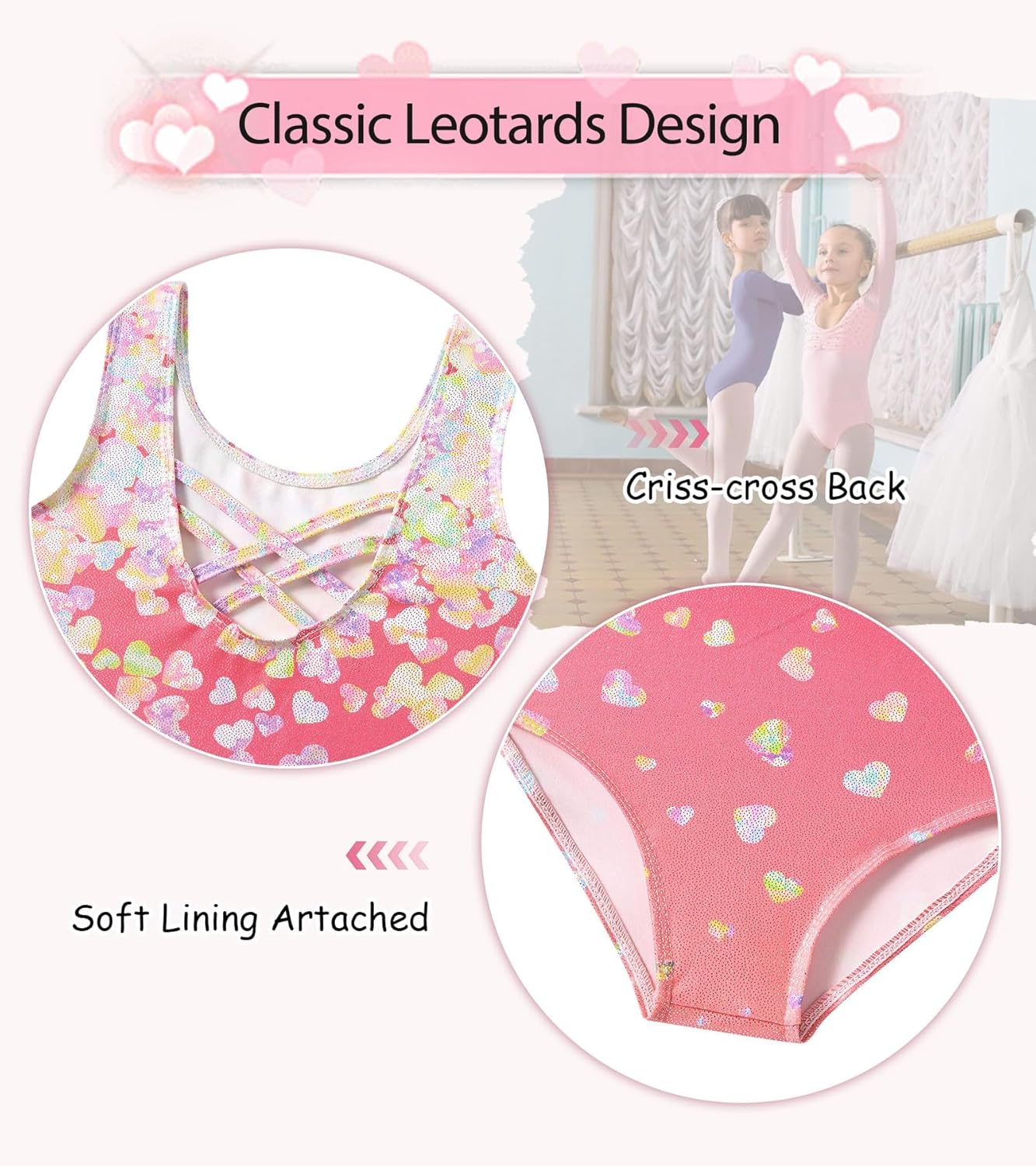 Idgreatim Girls Gymnastic Leotard Ballet Dance Dress Outfit with Removable Skirt Hair Scrunchie Combo 4-11 Years - Image 4