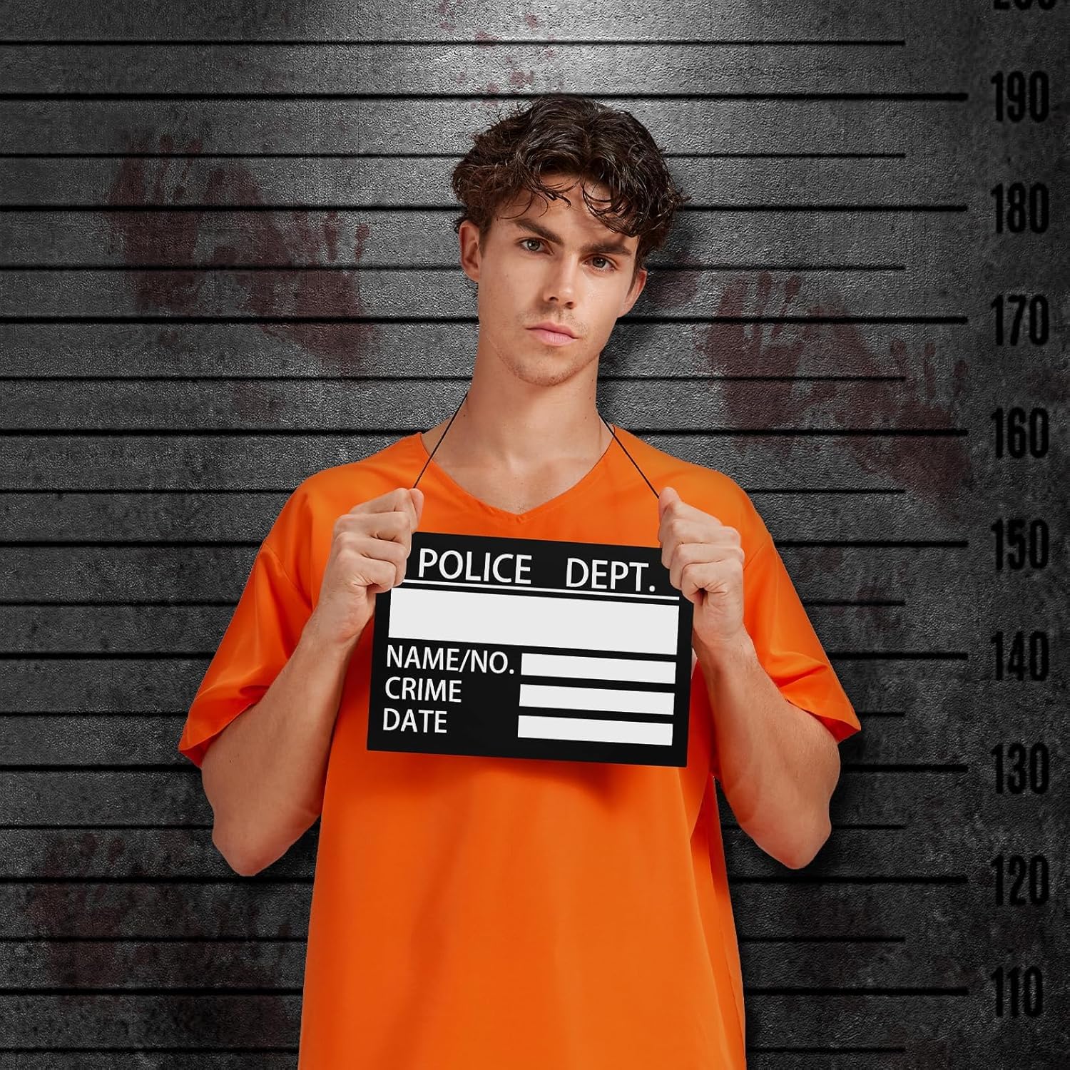 Prisoner Costume for Men&Women Orange Prison Inmate Costume Adult Criminal Jail Outfit Halloween Cosplay Prison Suit - Image 7