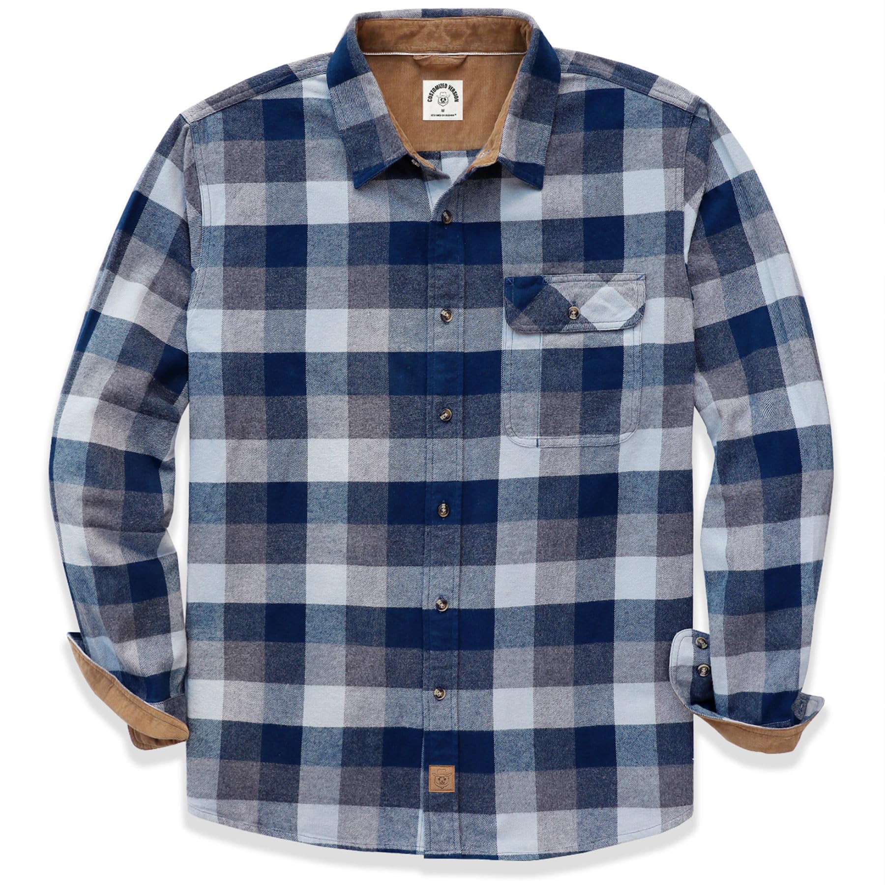 Dubinik® FlanellHemd Herren Herren Hemd Kariert FlanellHemd Herren Winter Warme Arbeitshemd
