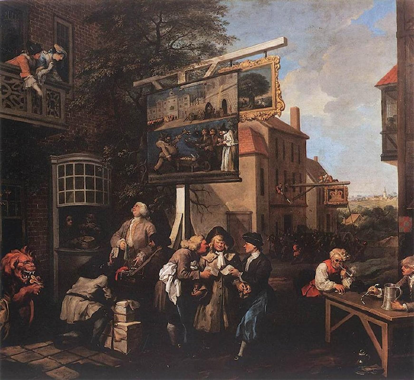 POSTERIIk Famous Modern Artwork Art Mural Soliciting Votes by William Hogarth Oil Paintings Pictures for Home Decor 60x90cm