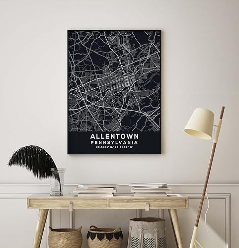 Miniatura 8 de Map of Allentown, Pennsylvania, Evening (36x48)