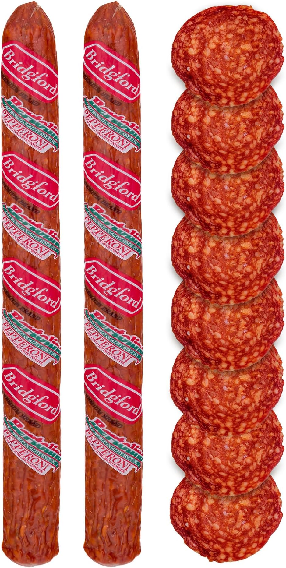 Bridgeford、ペパロニスライススティック、16オンススティック(2個パック)