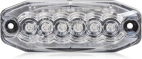 Miniatura 2 de Maxxima Advertencia de emergencia de montaje en superficie de cinta de perfil bajo 6 LED 3M con lente ámbar clara