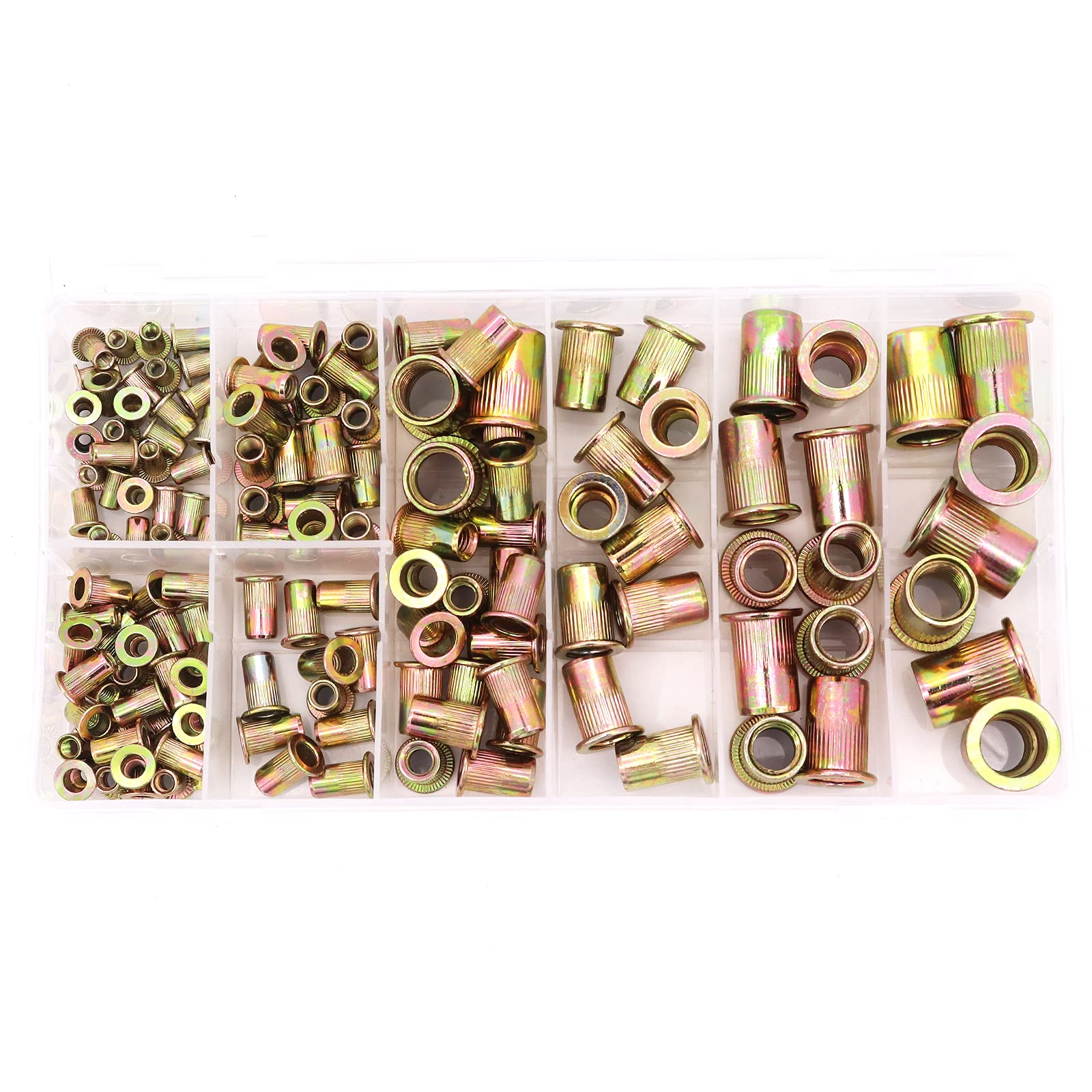 Remachadora, 13 Pulgadas 330mm Remachadora de Tuercas Kit para Fijación de Remaches, con 140 pcs Tuercas Remachadora M3-M12, con 7pcs Mandriles