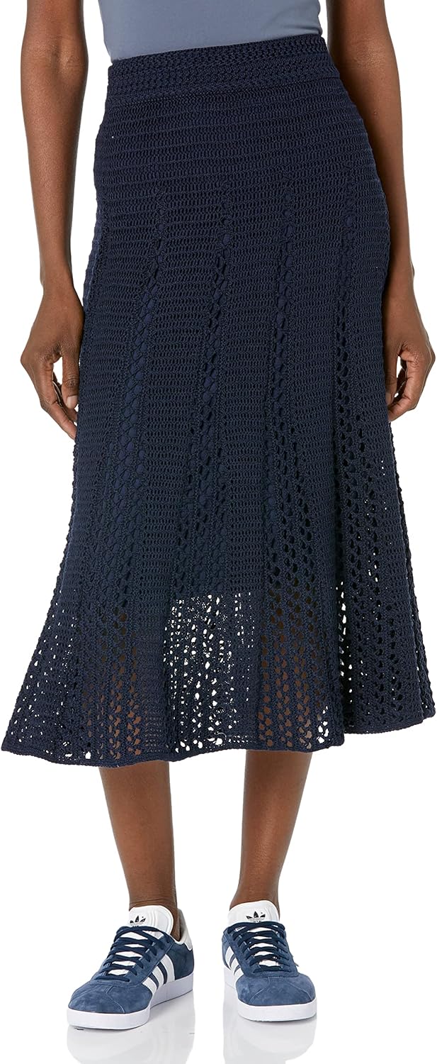 Vince Women's Godet Crochet Skirt