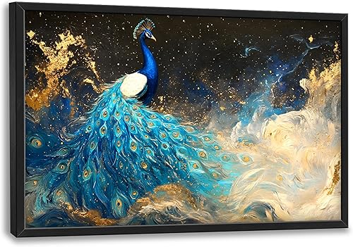 Miniatura 21 de Arte abstracto de pared grande enmarcado para decoración de pared para sala de estar, imágenes abstractas de gran tamaño, pintura moderna extra