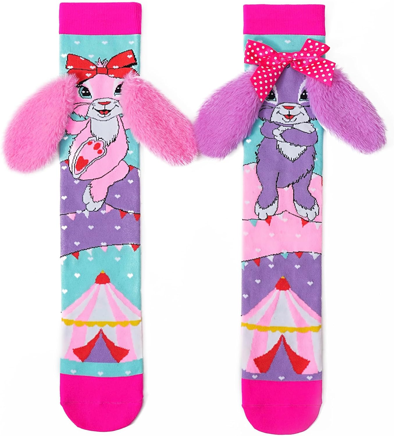 Moyel Crazy Socks for Kids Girls Animal Knee High Silly Funny Wacky Novelty Animals Gifts Sock