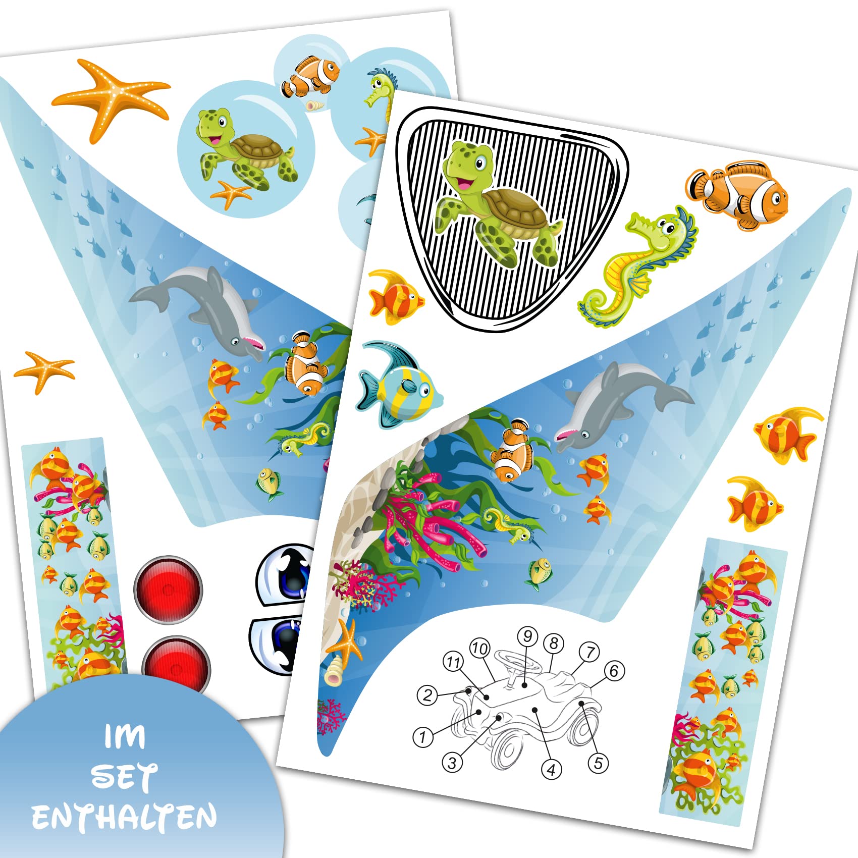 Finest Folia Sticker Set Compatible with Big Bobby Car Classic Sticker for Children's Vehicle - Image 2