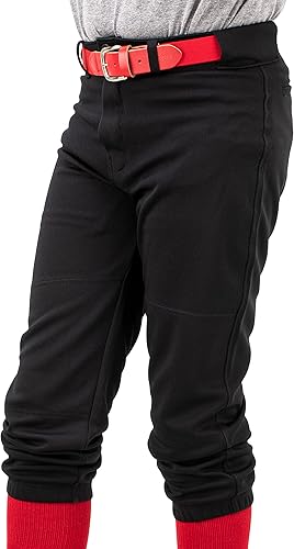 Miniatura 7 de Franklin Sports Pantalones de béisbol y sóftbol juveniles, hasta la rodilla + pantalones de béisbol de ajuste relajado para niños, color blanco,