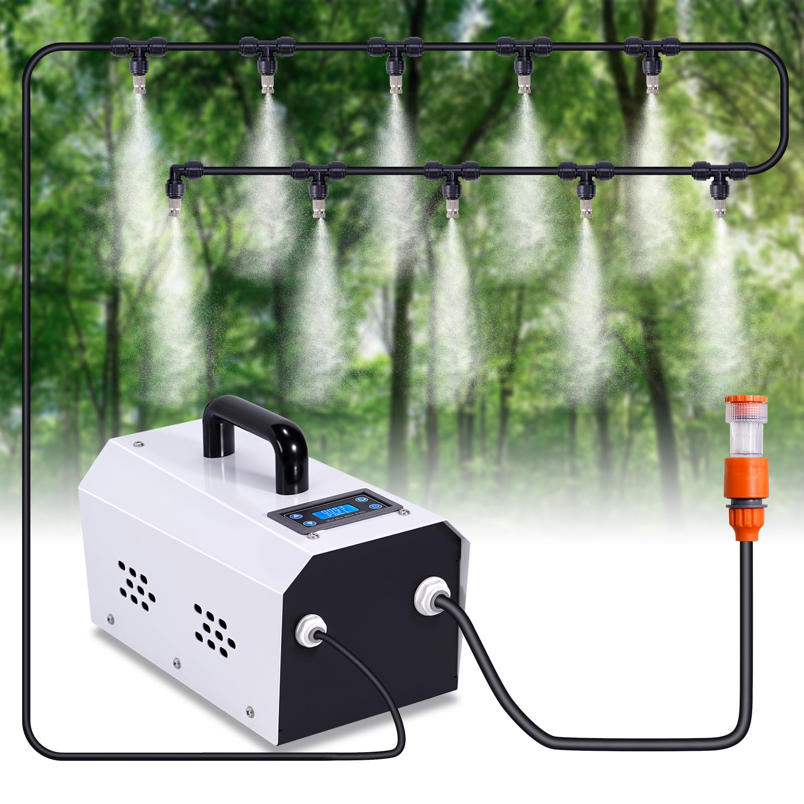 Système de Refroidissement par Brouillard Haute Pression avec Pompe intérieure, pulvérisateur extérieur pour Serre, système de forêt Tropicale