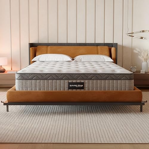 Sayre - Colchón híbrido individual de 10 pulgadas en una caja, soporte firme, espuma viscoelástica de gel refrescante, diseño de resortes en