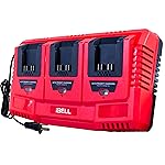 iBELL One Power Series Li-Ion Tri Charger |3 Slot 21V Battery Charger with USB Port| 65W Fast Charging | 3A Output | AC 100-240V~ 50/60Hz Input | Priority Sequential Charging.